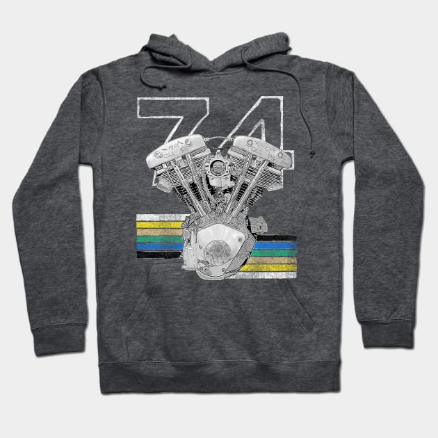 Cool 74 Hoodie by motomessage